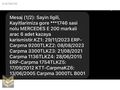 HATASIZ BOYASIZ 2000 MERCEDES BENZ E200 186HP E1 308.000 KM