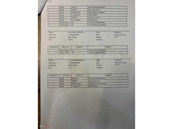 SERVİS BAKIMLI - HATASIZ - BOYASIZ - TRAMERSİZ - TABA - E SİM