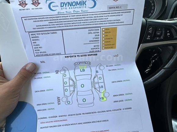 ハンドメイド☆オーダーページ【176】 Galeriden Opel Astra 1.6 CDTI Design 2018 Model Kütahya 170.000 km