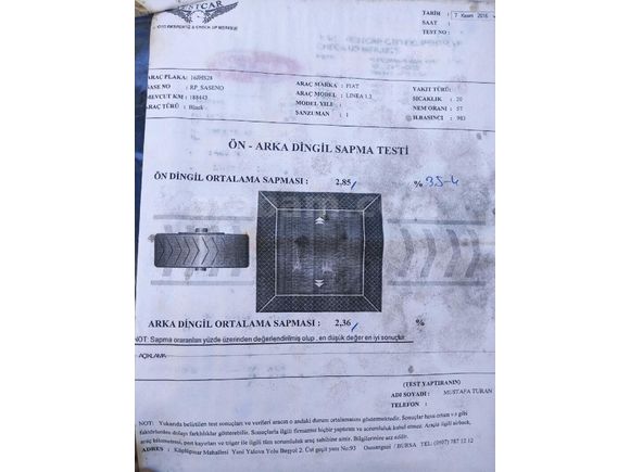 2011 LİNEA TAVAN, KAPUT ORJİNAL, TAKSİ ÇIKMASI DEĞİL, 320BİN