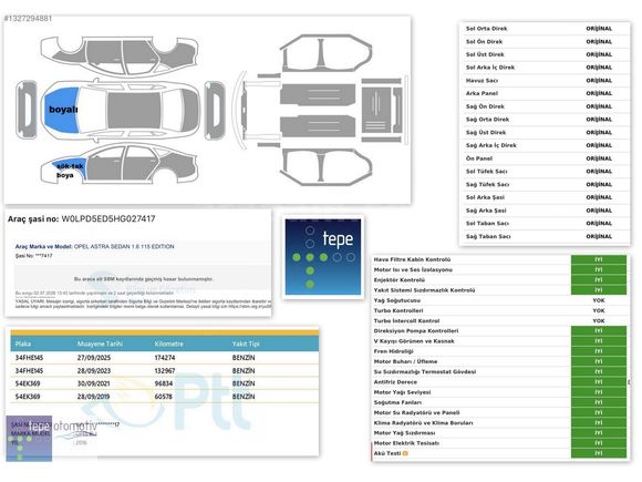 T E P E/OpelASTRA/1.6/LAsmNMavi/EDitionPLUS/184.700km/2016/tesla