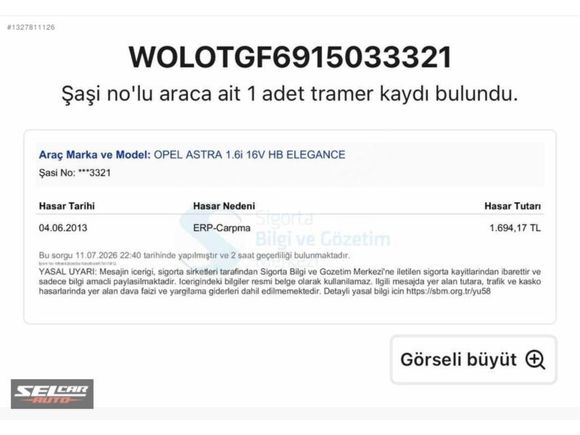 SELCAR'dan OPEL ASTRA 1.6 KLİMALI BENZİN+LPG'Lİ BAKIMLI MEMURDAN
