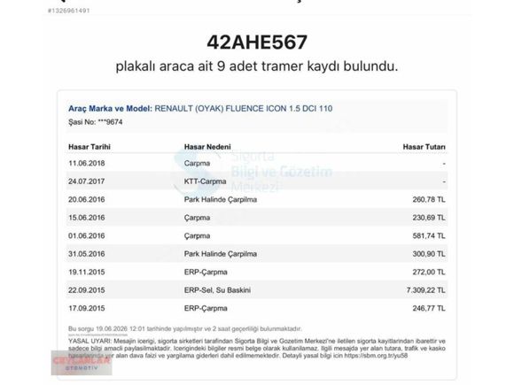 2014 MODEL RENAULT FLUENCE 1.5DCI 90HP TOUCH PAKET MAKYAJLI KASA