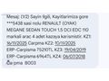 2017 MODEL MEGANE TOUC PLUS OTOMATİK VİTES ORJİNAL LED FAR DİZEL
