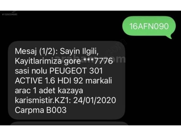 Peugeot 301 Active 1.6 dizel Makyajlı kasa