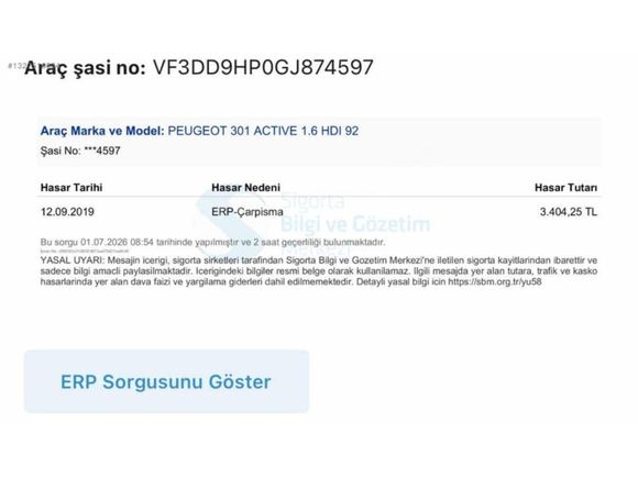 2016 PEUGEOT 301 ACTIVE EMSALSİZ 83.000KM!