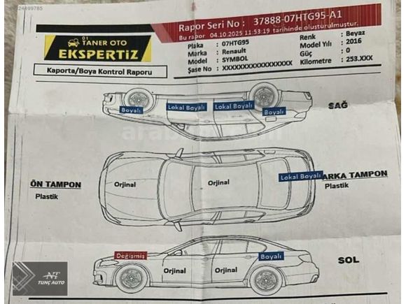 2016 Model Symbol Çelik jant Full
