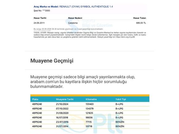 2010 SYMBOL 1.4 AUTHENTİQUE 171 BIN KM