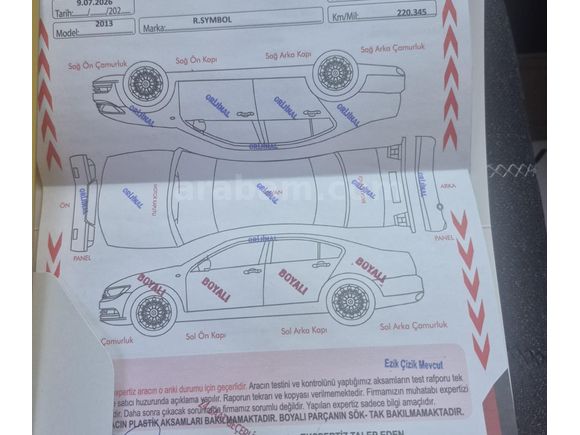 YM AUTO'DAN 2013 SYMBOL 1.5 DCİ TOUCH FULL DÜŞÜK KM