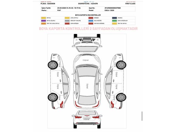 Sahibinden Fiat Egea 1.3 Multijet Easy 2020 Model 