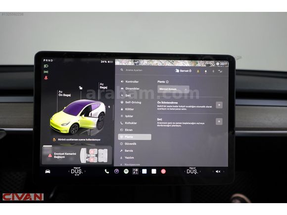 CİVAN 2024 TESLA MODEL Y RWD 218 HP-CAM TAVAN-ISITMA