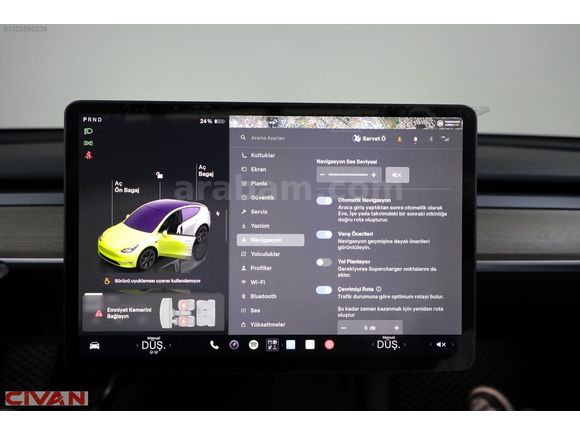 CİVAN 2024 TESLA MODEL Y RWD 218 HP-CAM TAVAN-ISITMA