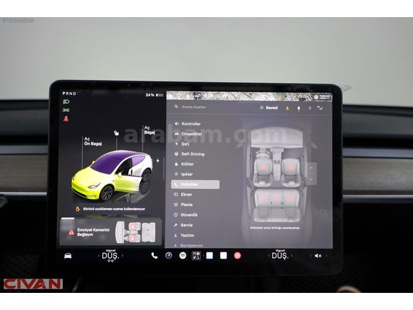 CİVAN 2024 TESLA MODEL Y RWD 218 HP-CAM TAVAN-ISITMA