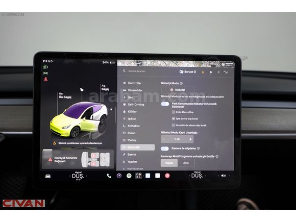 CİVAN 2024 TESLA MODEL Y RWD 218 HP-CAM TAVAN-ISITMA