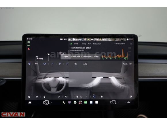 CİVAN 2024 TESLA MODEL Y RWD 218 HP-CAM TAVAN-ISITMA