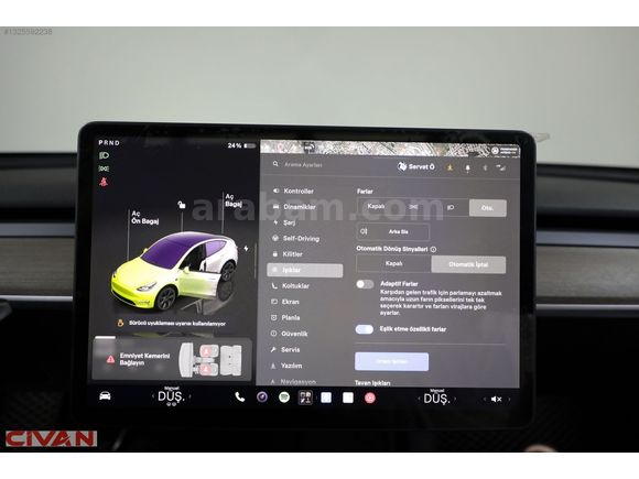CİVAN 2024 TESLA MODEL Y RWD 218 HP-CAM TAVAN-ISITMA
