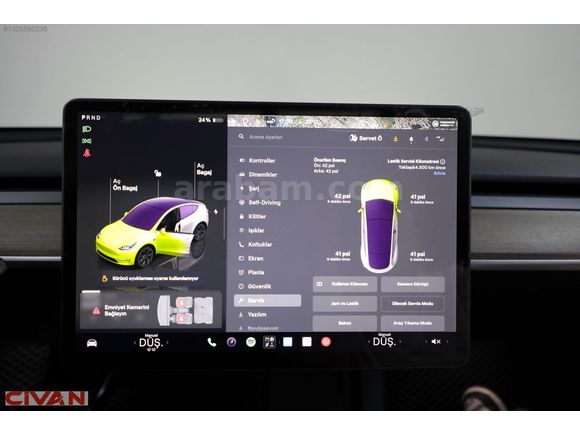 CİVAN 2024 TESLA MODEL Y RWD 218 HP-CAM TAVAN-ISITMA