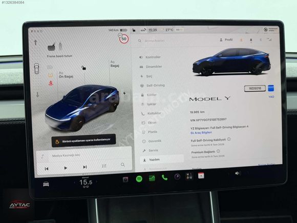 MODEL Y JUNİPER PREMİUM HATASIZ BOYASIZ TRAMERSİZ DEEP BLUE