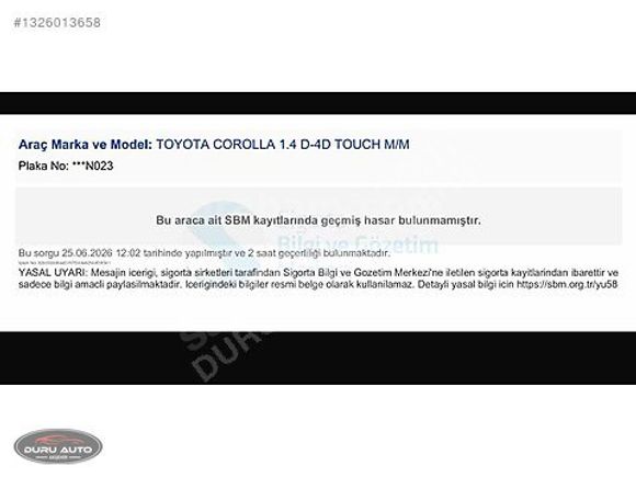 2017 COROLLA 1.4D-4D TOUCH MAKYAJLI HATASIZ BOYASIZ TRAMERSİZ