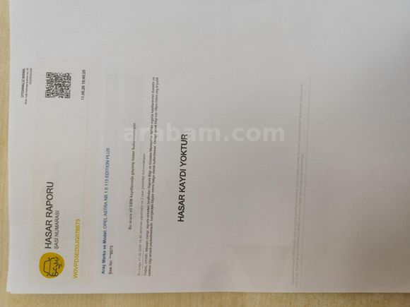 Sahibinden Opel Astra 1.6 Edition Plus 2018 Model