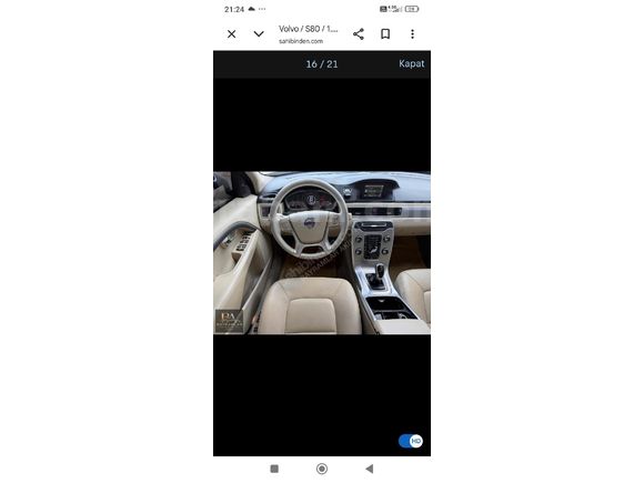 Sahibinden Volvo S80 1.6 D2 pawersift 2014 Model