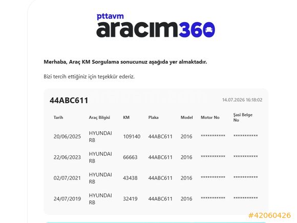 BEKTAŞ OTOMOTİV-2016-ACCENT BLUE-BENZİN-LPG-MODE PLUS-İLK SAHİBİ