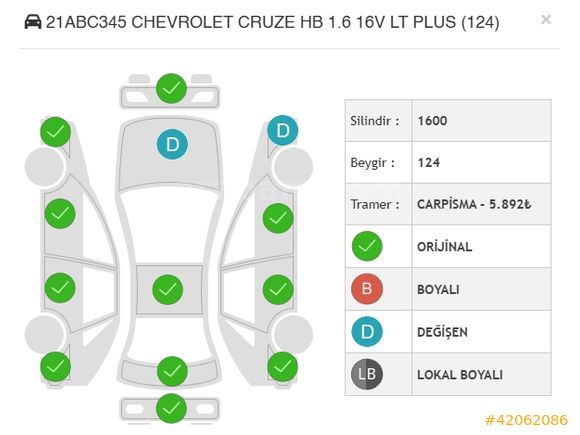 OTOSTORE'DAN Cruze HB 1.6 LT Plus MANUEL LPG'Lİ 2012