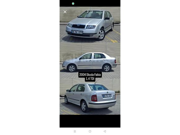 Sahibinden Skoda Fabia 1.4 TDI Classic 2004 Model