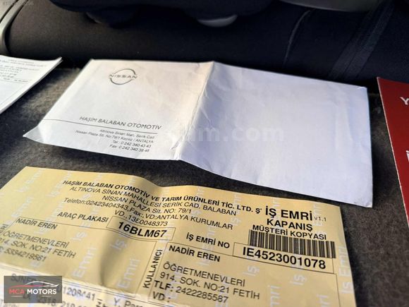 -MCA-2008 DEĞİŞENSİZ NİSSAN NOTE 1.5 DCİ-FUL SERVİS BAKIM