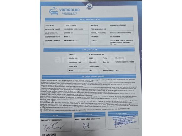 Sahibinden Ford Focus 1.6 Ti-VCT Trend X 2013 Model