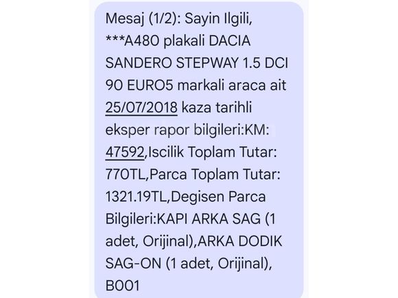 Sahibinden Dacia Sandero 1.5 dCi Stepway 2017 Model İzmir