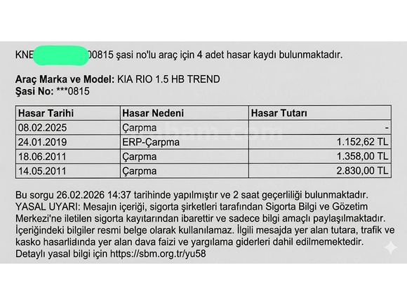 Sahibinden Bakımlı Kia Rio 1.5 Luxury 2004 