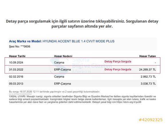 OTOSTORE'DAN Accent Blue 1.4 CVVT Mode Plus 2012