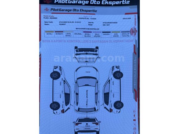 Otomatik Peugeot 208  2017 Model 