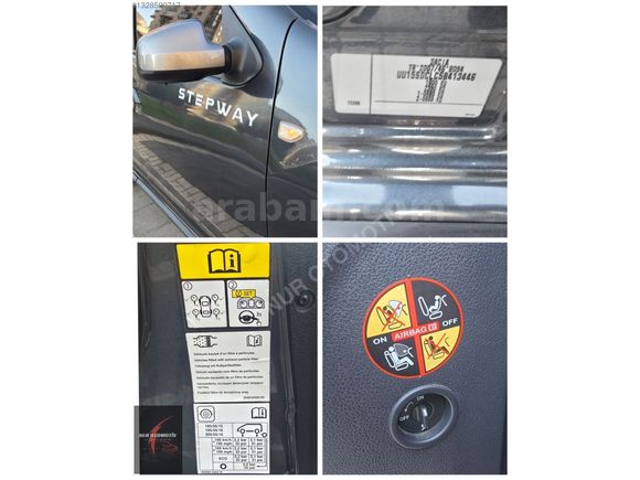 110BİNDE HIZ SABİTLEME YENİKASA LEDLİ 2017 DACİA STEPWAY 1.5DCİ
