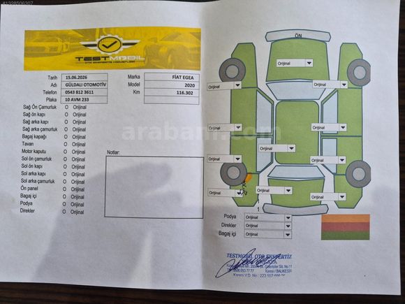 GÜLDALI'DAN 2020 MODEL, 116000 KM'DE, HATASIZ, URBAN PLUS