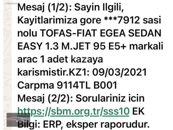 34BRK934 ÖZEL PLAKALI EGEA SATIŞTA