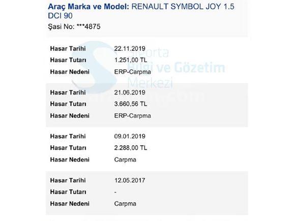 2016 MODEL RENAULT SYMBOL 1.5 DCİ JOY 90 HP YENİ KASA 155 BİN KM