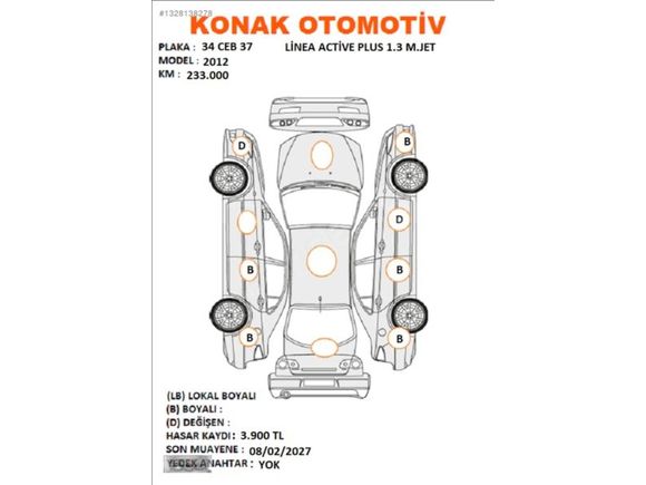 2012 MODEL LİNEA 1.3 M.JET ACTİVE PLUS