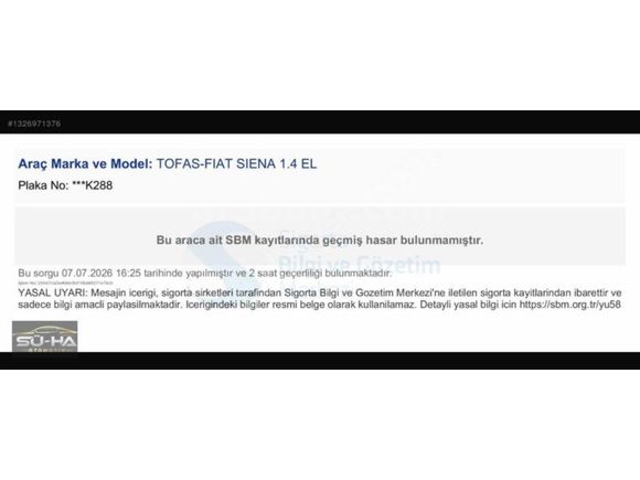 DEĞİŞENSİZ TRAMERSİZ SİENA
