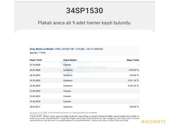 ORCAN MOTORS dan 2016 Astra Sedan 1.6 CDTI Start&Stop Design