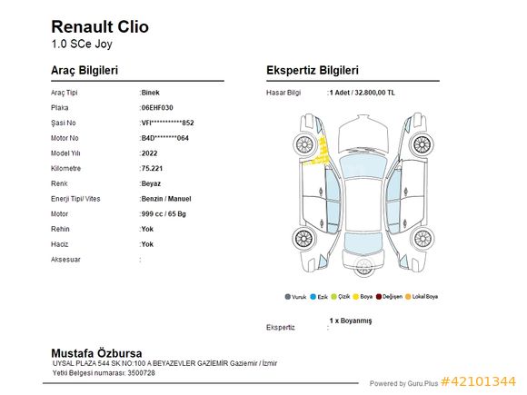 305 BİN PEŞİNATLA 2022 MODEL CLİO 1.0 SCE JOY DEĞİŞENSİZ