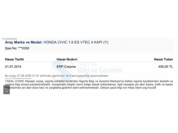 ERZİN AUTO'DAN 2004 MODEL HONDA CIVIC HATASIZ BAKIMLI TEMİZ