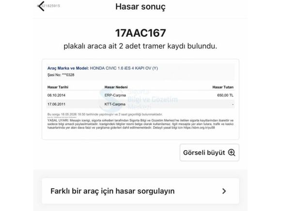 1999 MODEL KLİMALI- TAVAN HARİÇ BOYALI K.K. 12 TAKSİT