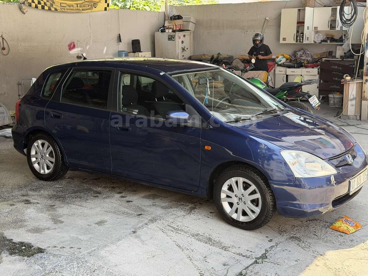 Galeriden Honda Civic 1.6 LS 2002 Model Mersin 370.000 km Mavi 7