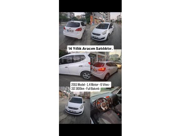 Sahibinden Kia Venga 1.4 CRDi Active 2011 Model  317.500 km Beyaz