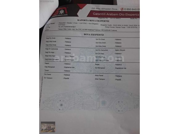 _Doğuş Otomobilden_^^2016 Honda Civic Elegance Otm^^