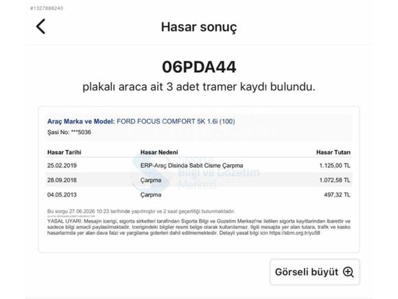 185.000 KM HATASIZ/ BOYASIZ FORD FOCUS COMFORT HB