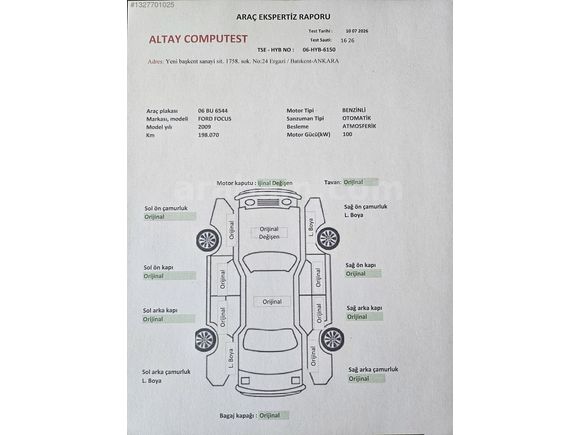 2009 MODEL OTOMATİK FORD FOCUS TİTANİUM 198.000 KM'DE