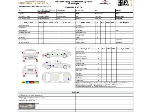 2017 HONDA CİVİC 1.6iVTEC ECO EXECUTİVE FULL DERİ SUNROF UZAY'DA